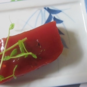 夏のおやつ～完熟トマトでトマト寒天